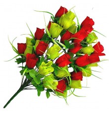 Искусственные цветы букет бутонов роз, 70см