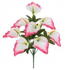 Искусственные цветы букет атласные каллы, 45см