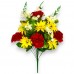 Искусственные цветы букет микс розы, астры, альстромерии, 65см