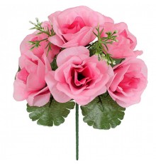 Искусственные цветы букет роз с добавкой 6-ка, 23см