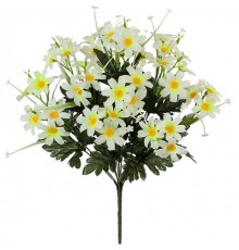 Искусственные цветы букет настоящих ромашек белых, 44см