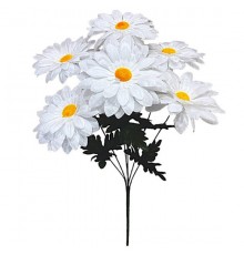 Искусственные цветы букет ромашки белые, 53см