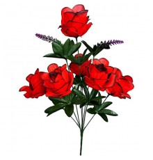 Искусственные цветы букет розочек Красотка, 48см