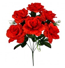 Искусственные цветы букет розы объемные, 50см