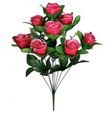 Искусственные цветы букет бутоны роз, 54см