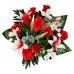 Искусственные цветы букет микс розы, лилии, альстромерии, 56см