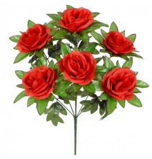 Искусственные цветы букет розы нарядные 7-ка, 50см