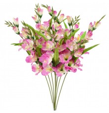Искусственные цветы гладиолус Люкс одиночная ветка, 64см